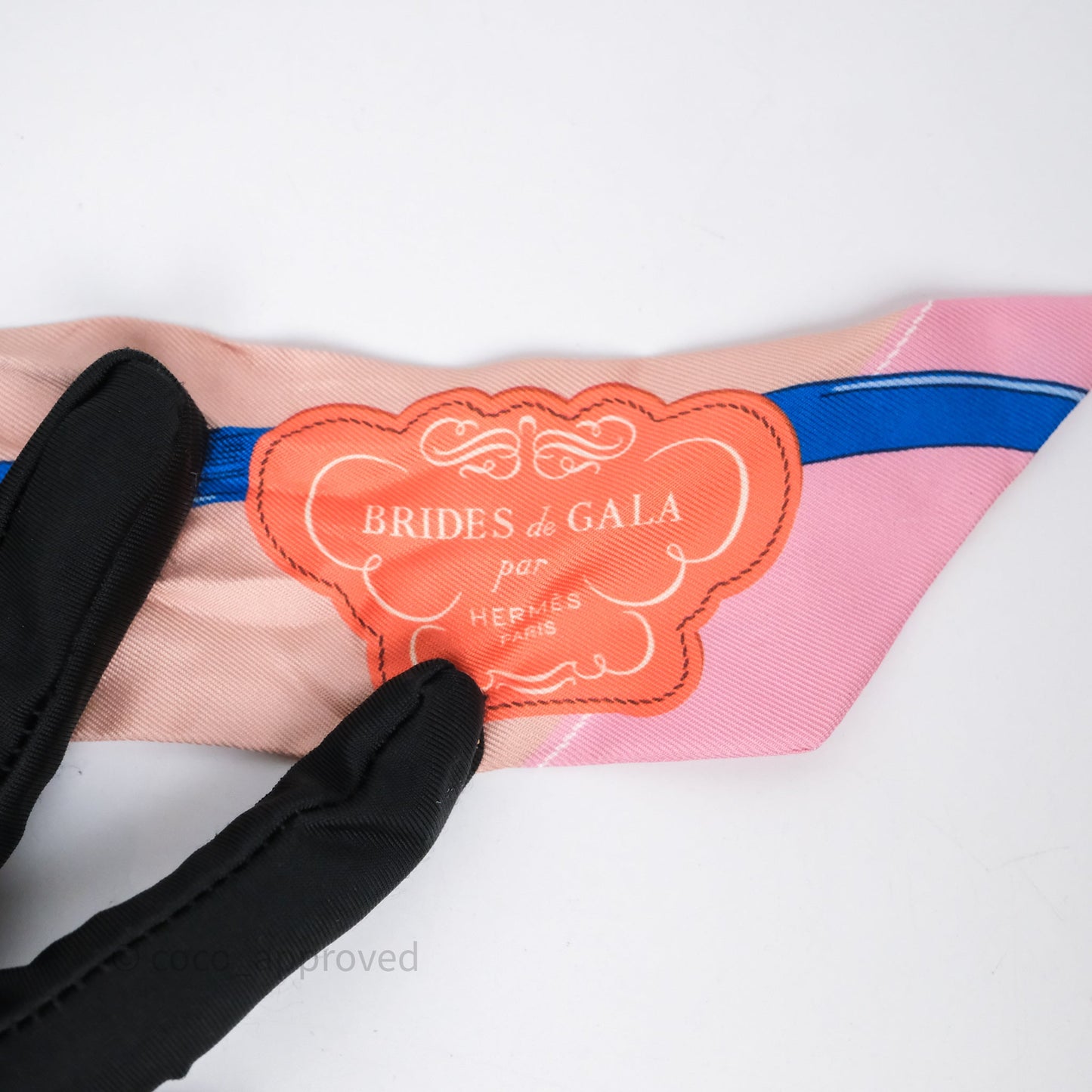 Hermès Brides de Gala Applique Pique Silk Twilly