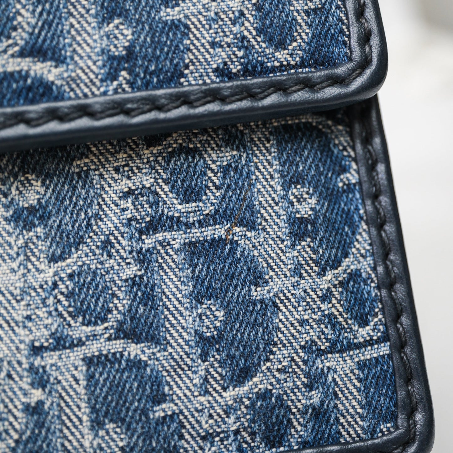 Christian Dior Montaigne East-West Bag Denim With Chain