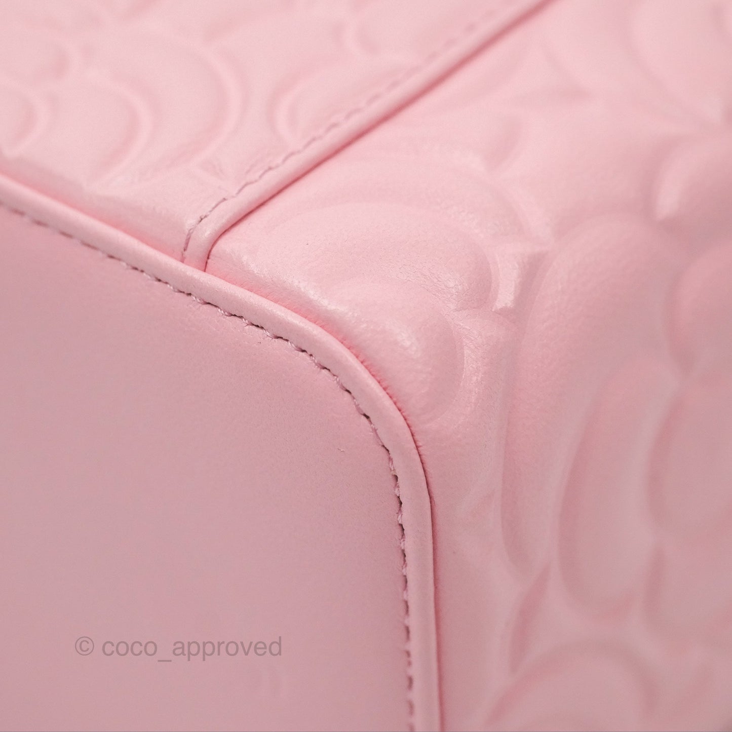 Chanel Vanity with Chain Camellia Embossed Pink Lambskin Gold Hardware