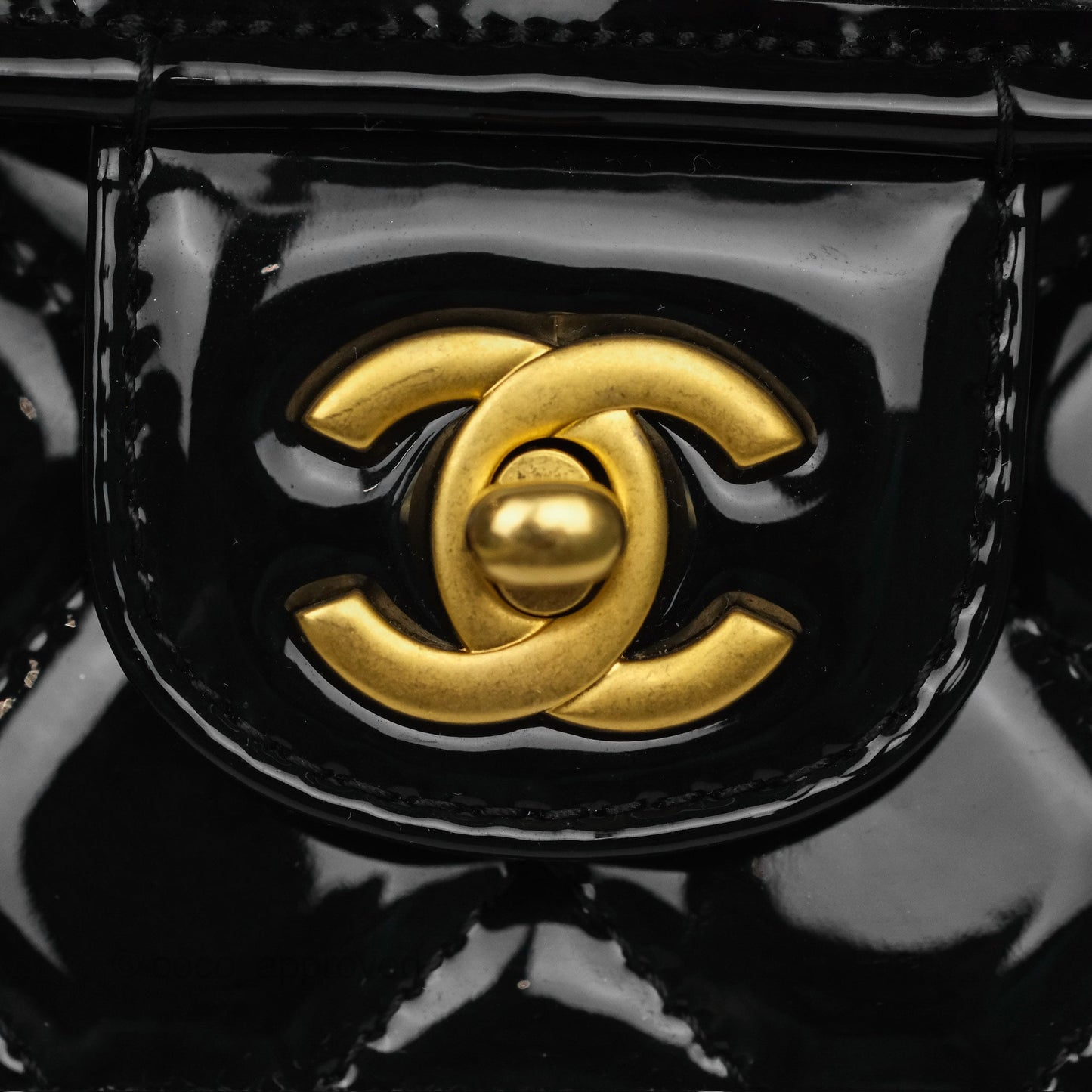 Chanel Mini School Memory Top Handle Flap Black Patent 22K