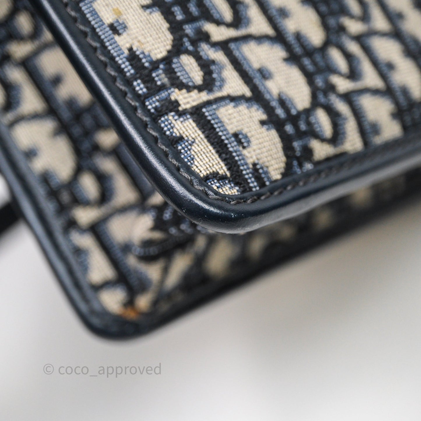 Christian Dior Small 30 Montaigne Bag Blue Dior Oblique Jacquard