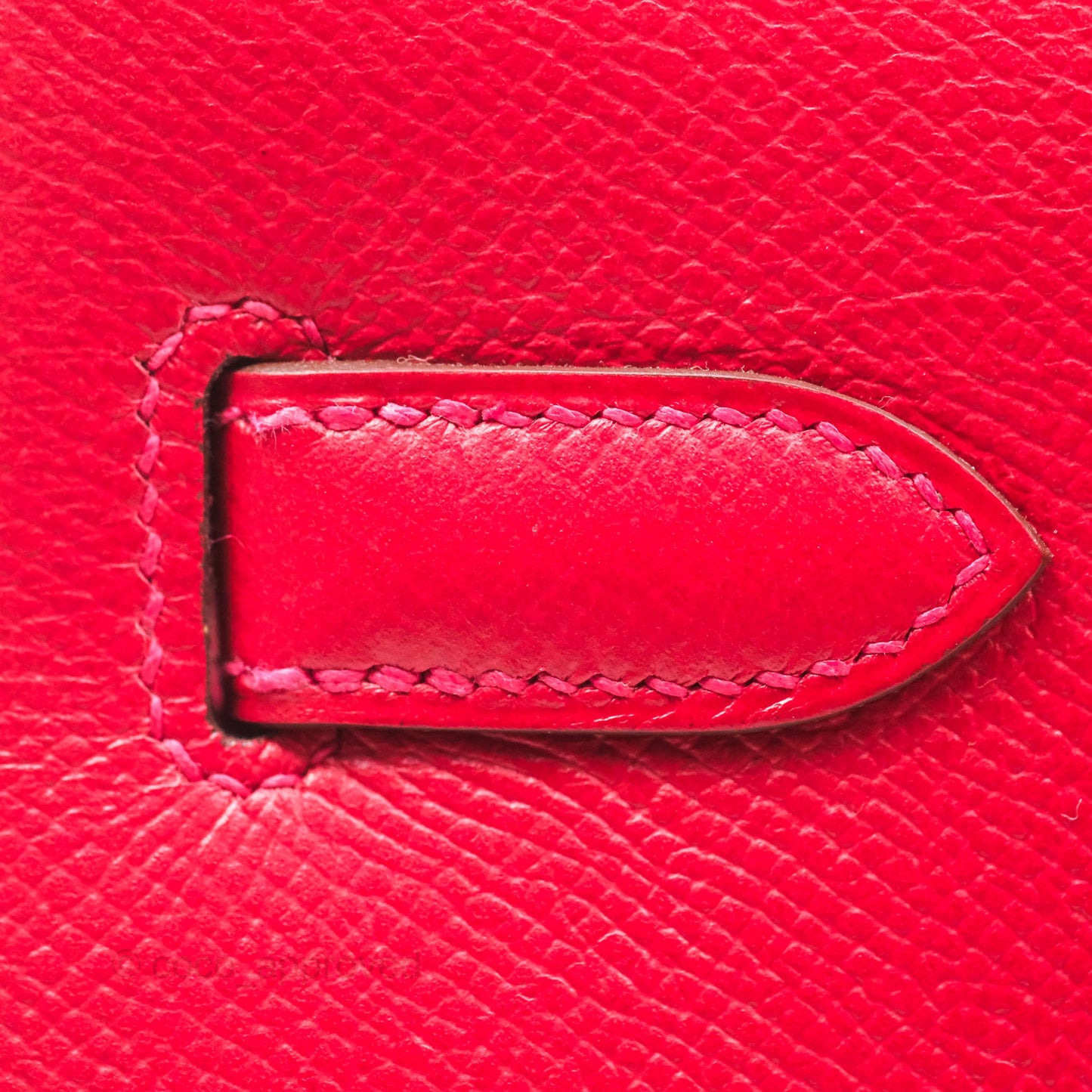 Hermès Kelly 32 Sellier Rouge Casaque Q5 Epsom Palladium Hardware