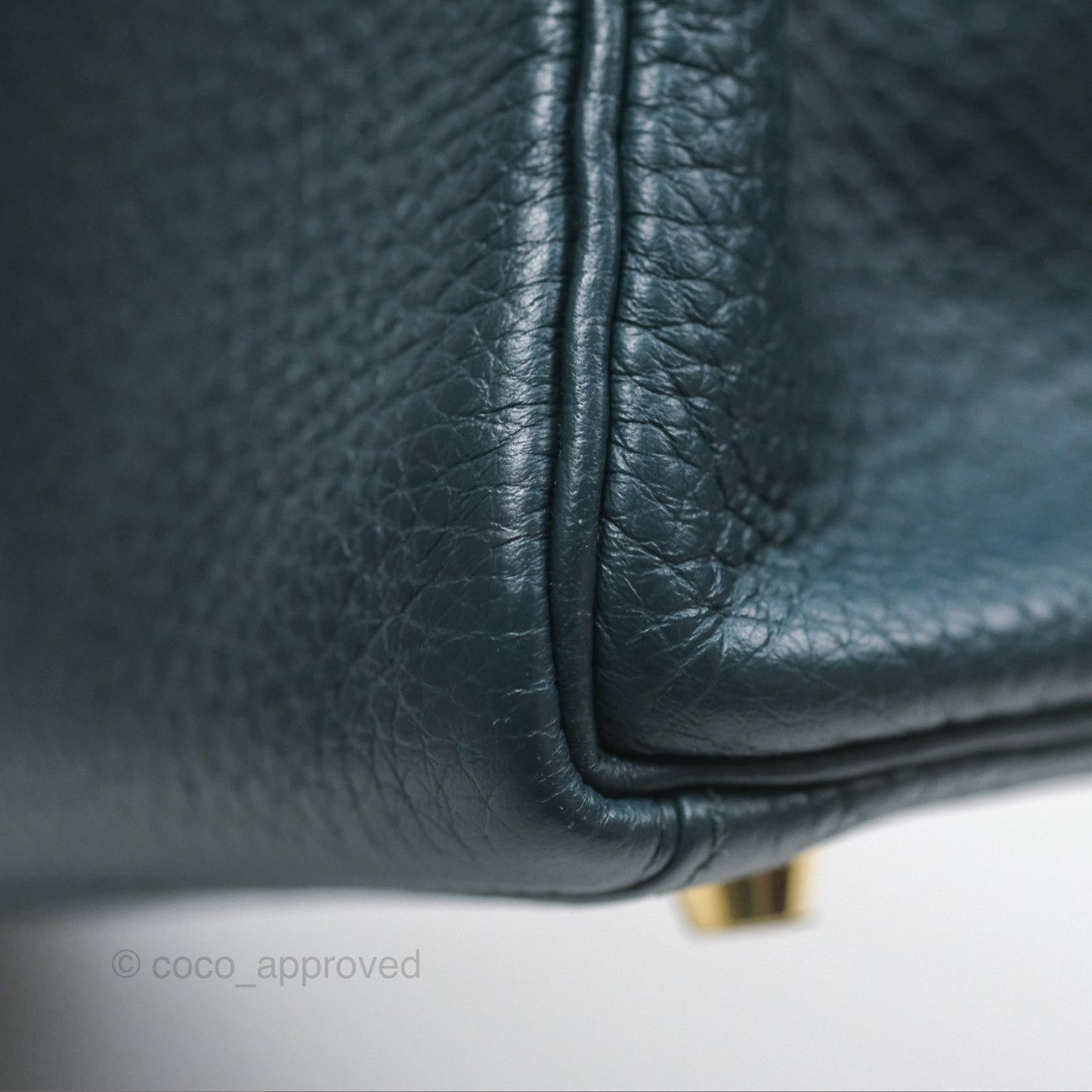Hermes Kelly 28 Clemence Vert Cypress 6O Gold Hardware