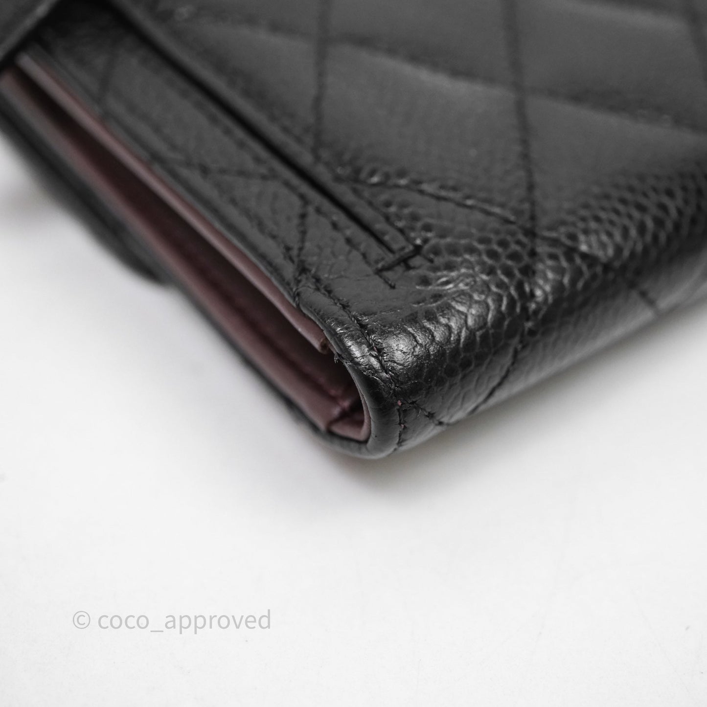 Chanel Classic Short Flap Wallet Black Caviar Gold Hardware