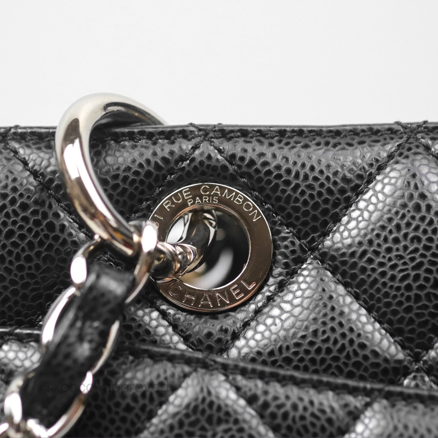 Chanel GST Black Caviar Silver Hardware