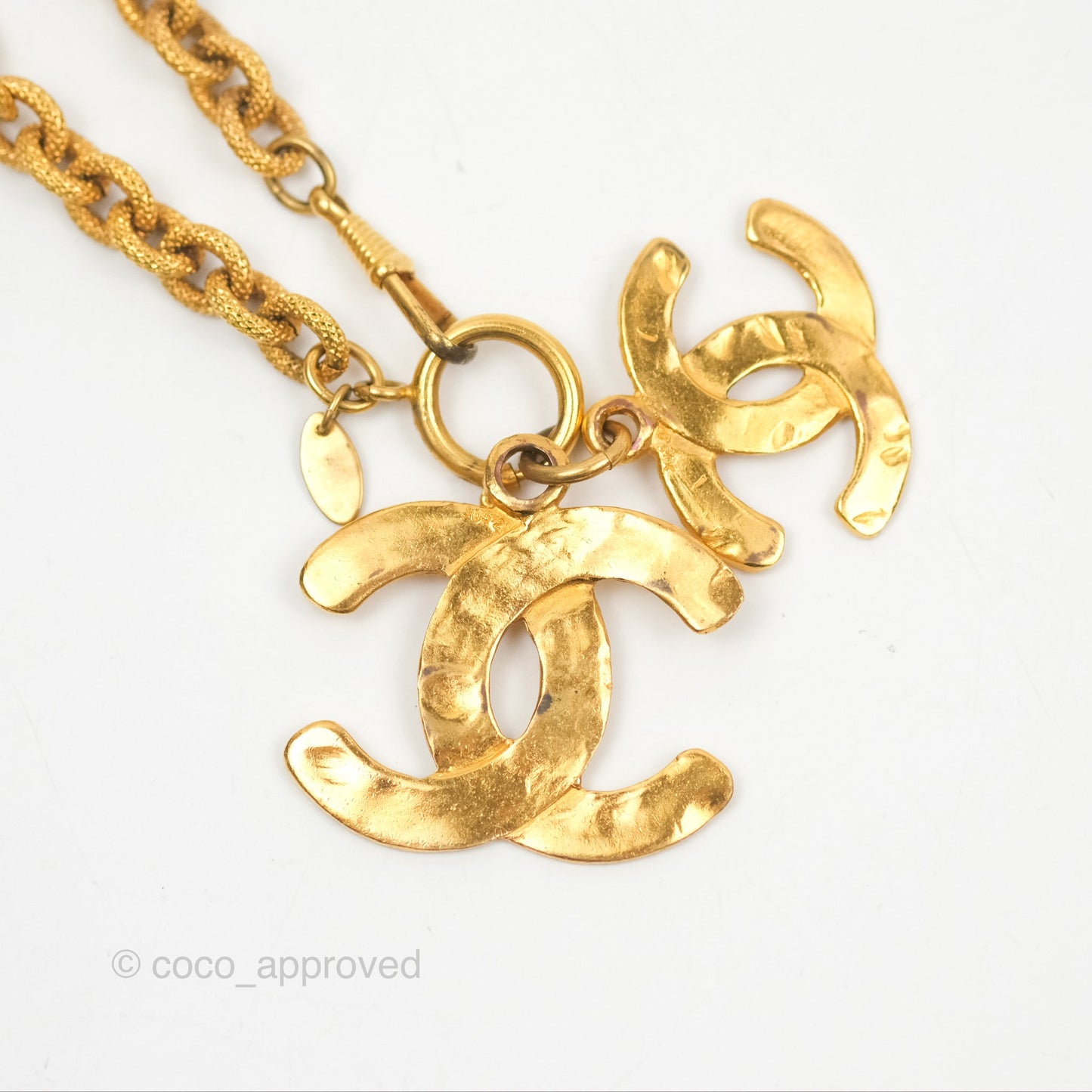 Chanel Vintage CC Necklace Gold Tone