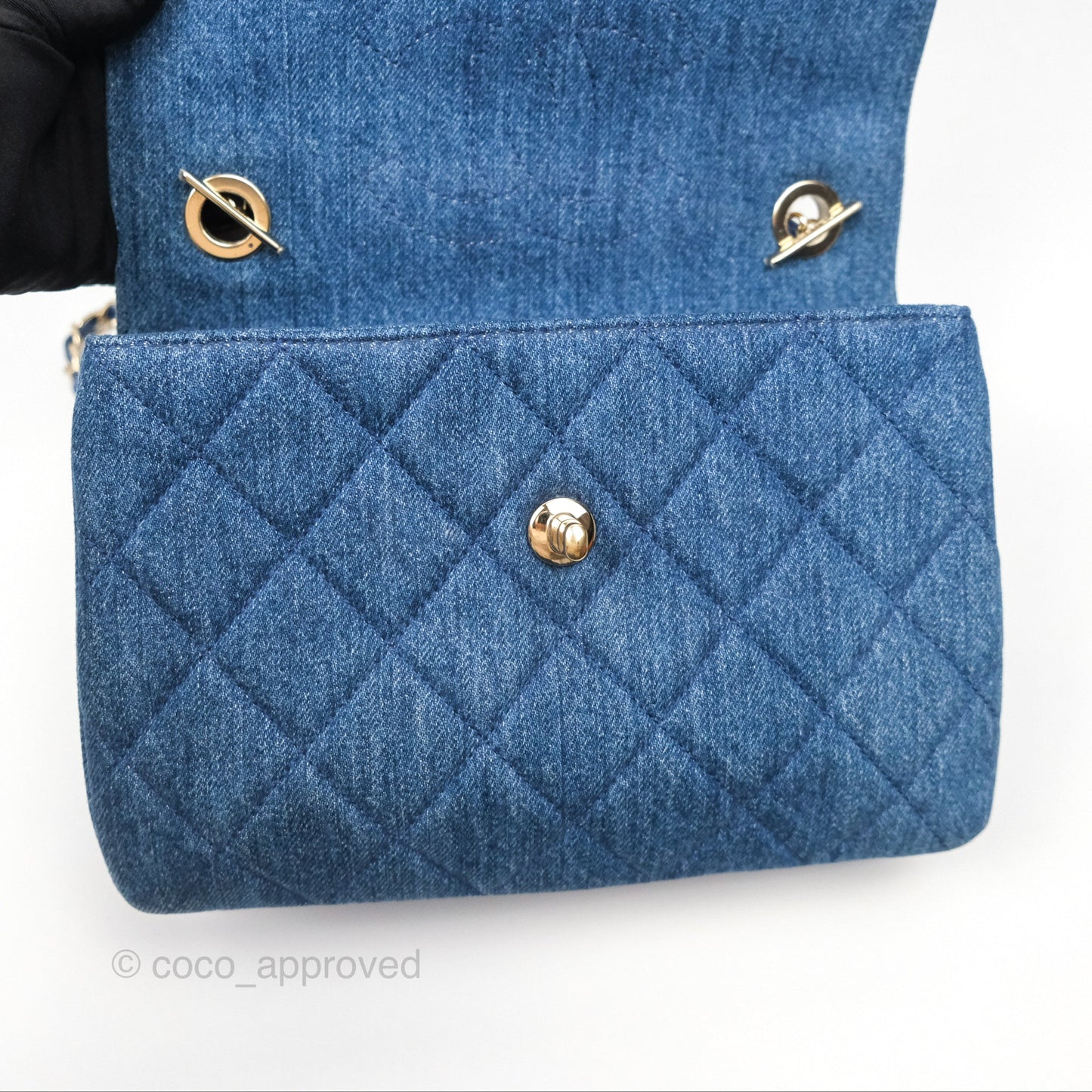 Chanel Small Trendy CC Denim Gold Hardware