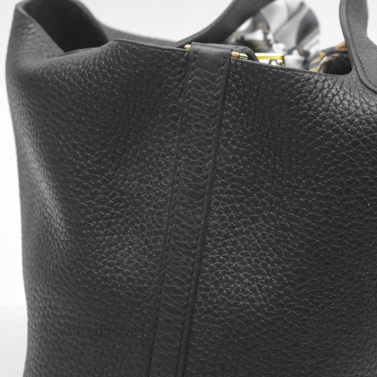 Hermès Picotin 18 Black Noir 89 Clemence Gold Hardware