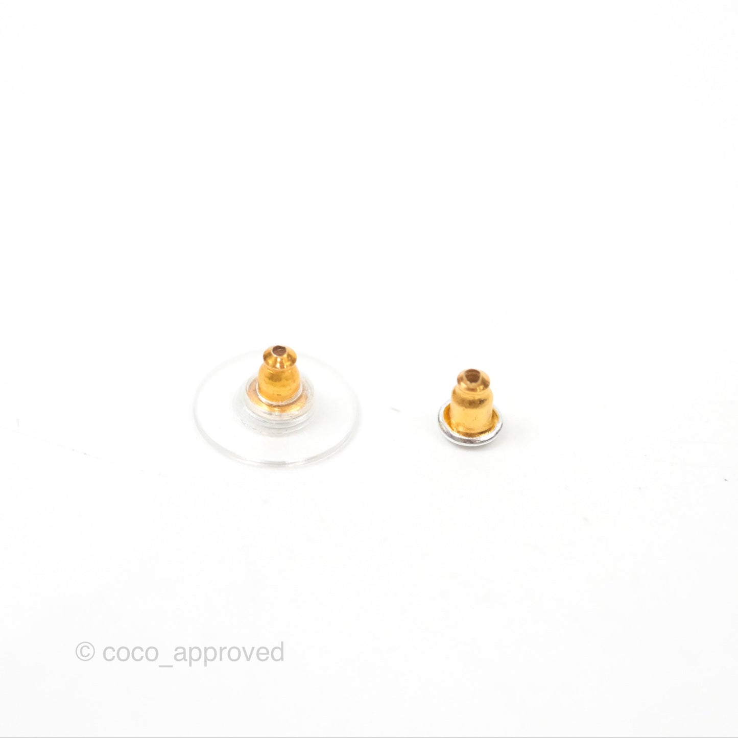 Chanel Crystal CC Earrings Antique Gold Tone 20S