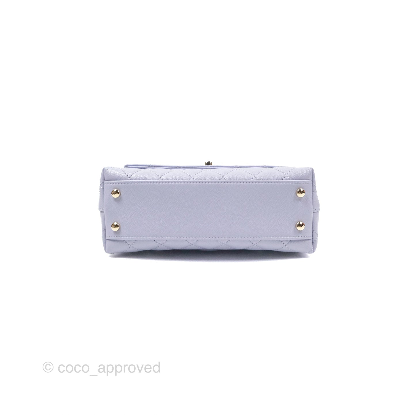 Chanel Small Coco Handle Lilac Caviar Gold Hardware