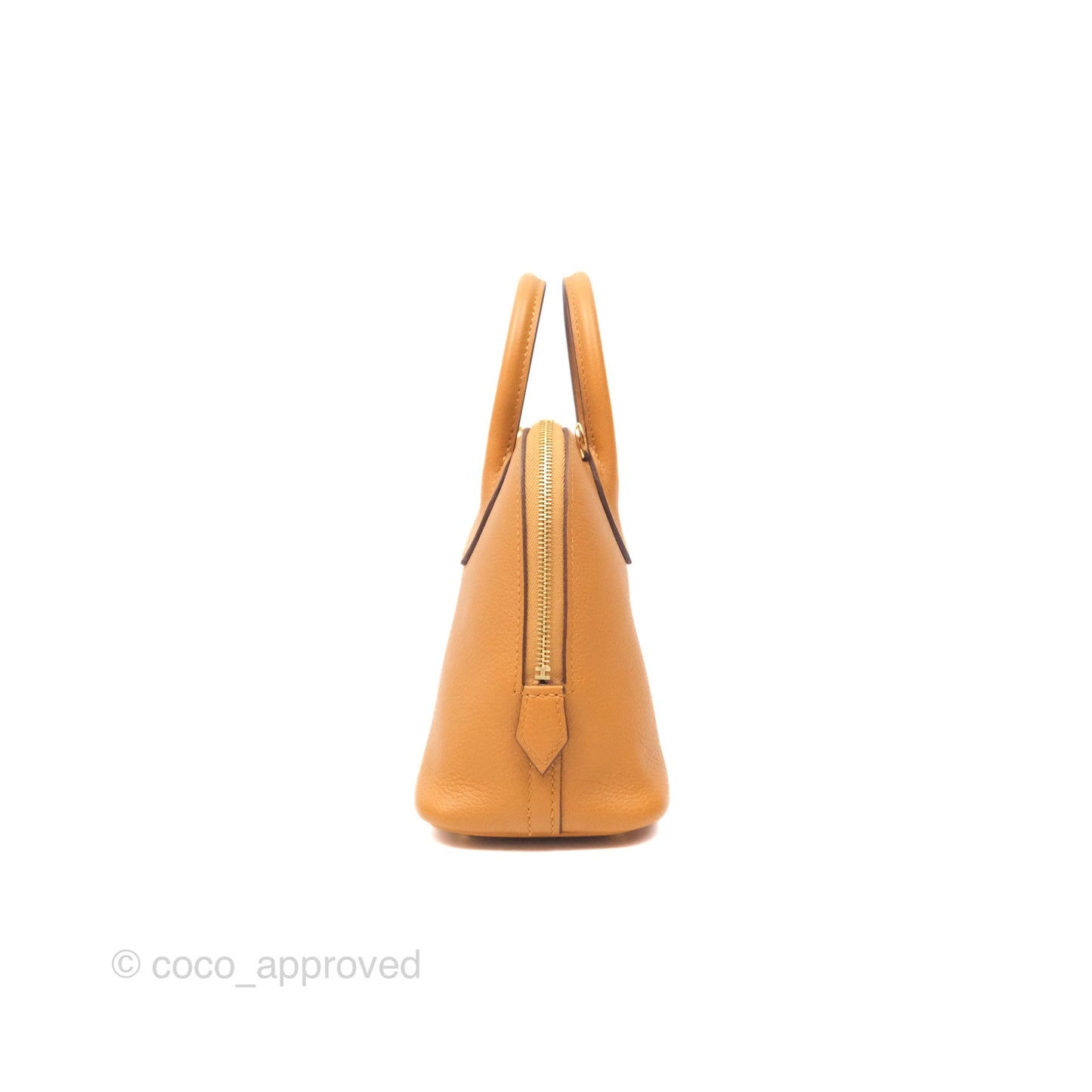 Hermès Bolide Mini 1923 Evercolor Caramel 28/ Mauve Pale 09 Gold Hardware