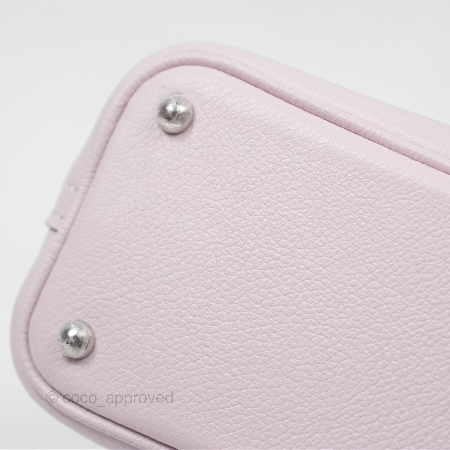 Hermès Bolide Mini 1923 Verso Evercolor Mauve Pale 09/ Caramel 28 Palladium Hardware