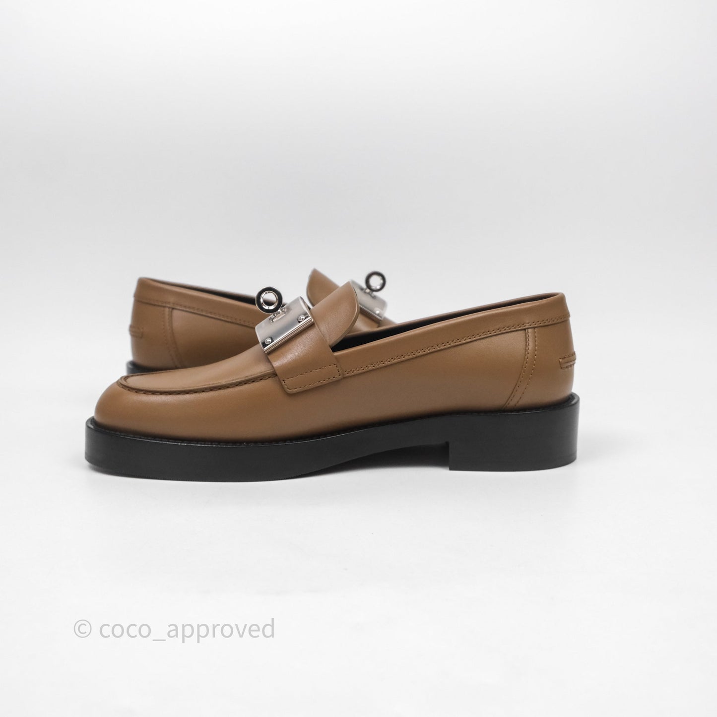 Hermès A Eclair Kelly Loafer Brown Size 38.5