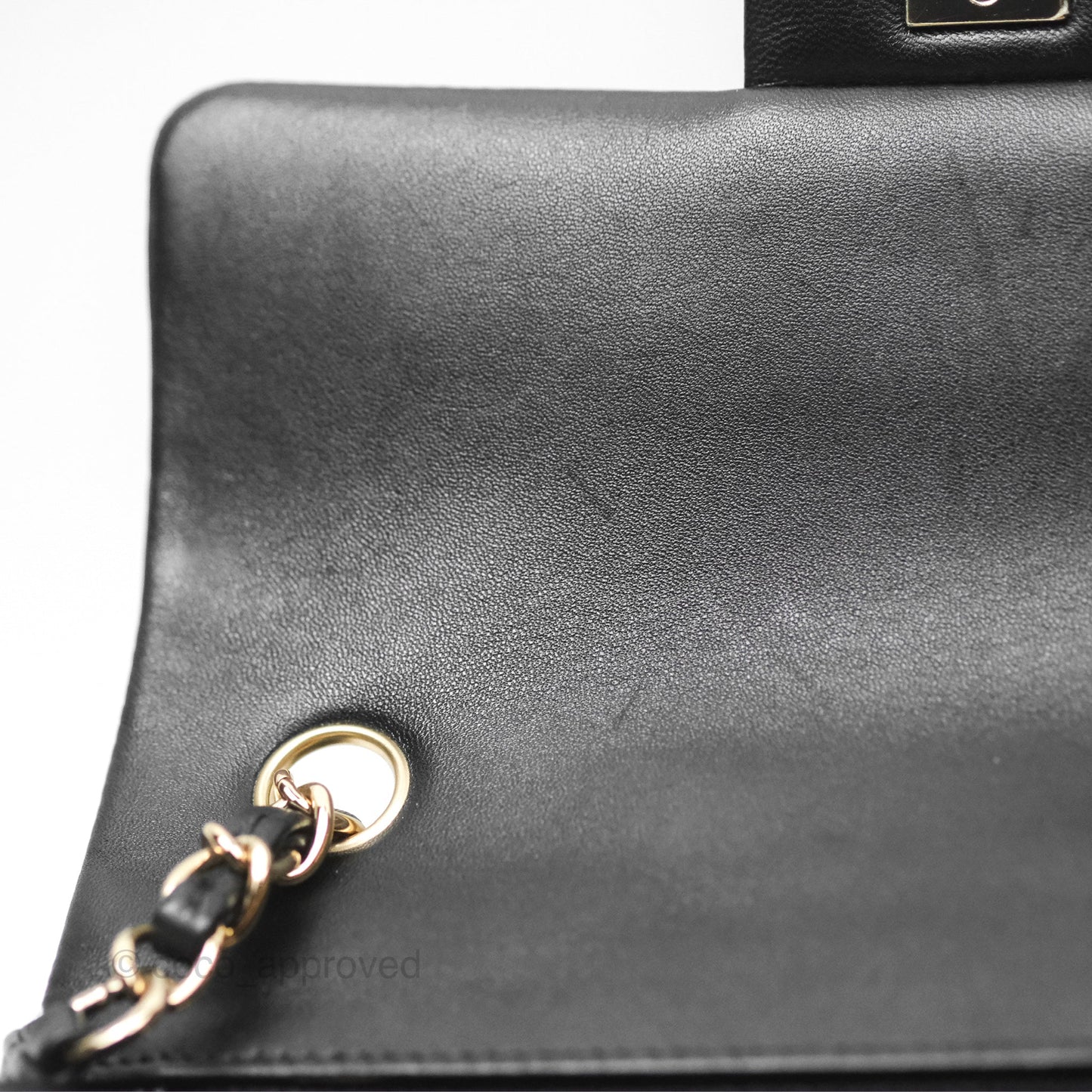 Chanel Mini Rectangular Quilted Black Lambskin Gold Hardware