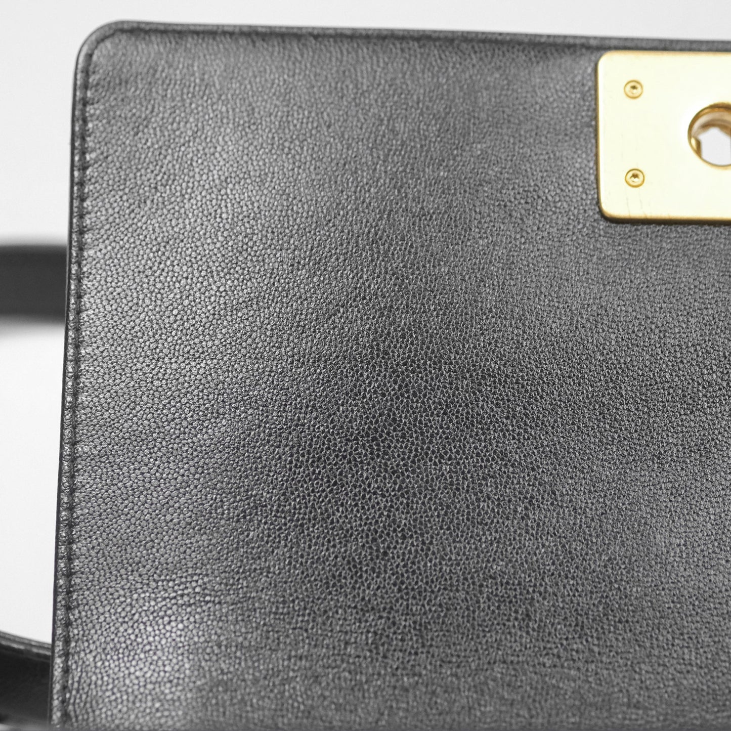Chanel Medium Boy Chevron Black Caviar Aged Gold Hardware