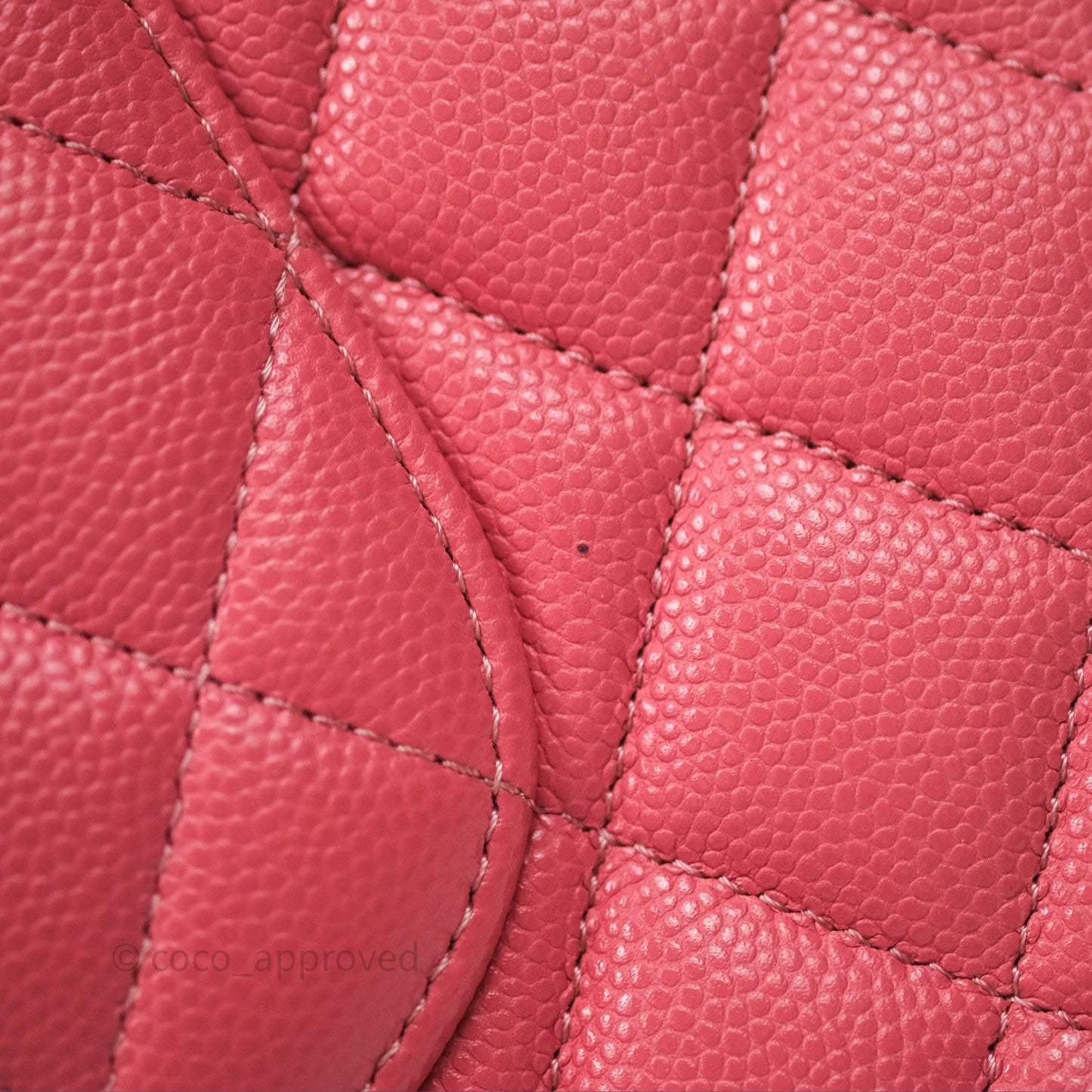 Chanel Classic M/L Medium Flap Quilted Pink Caviar Gold Hardware