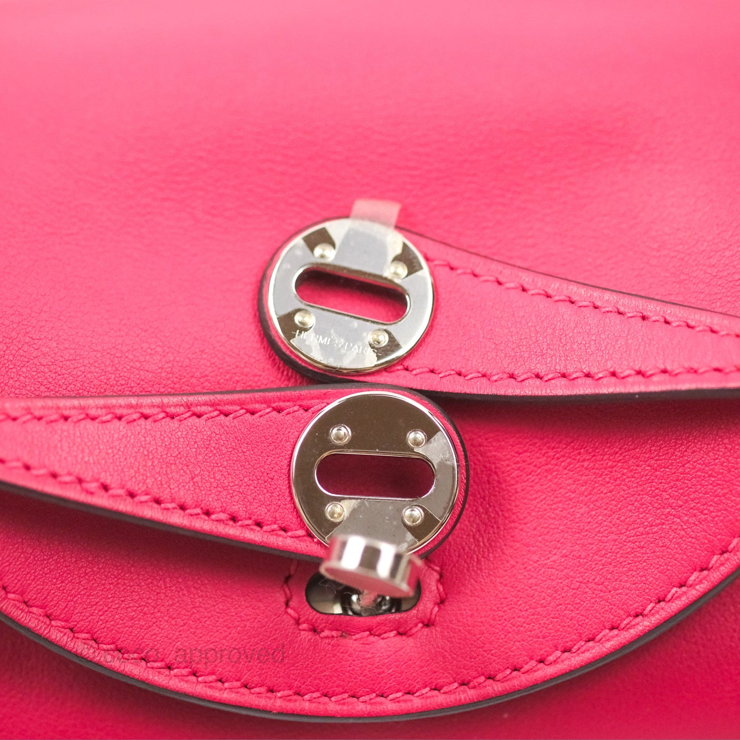 Hermès Mini Lindy 20 Framboise / Rouge Sellier Swift Palladium Hardware
