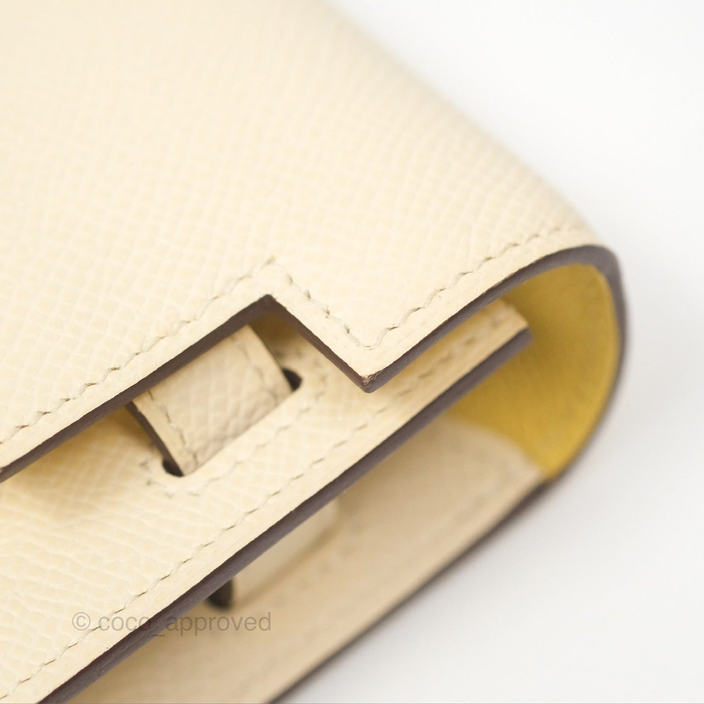 Hermès Kelly To Go Wallet Epsom Nata I2/ Jaune Poussin Gold Hardware