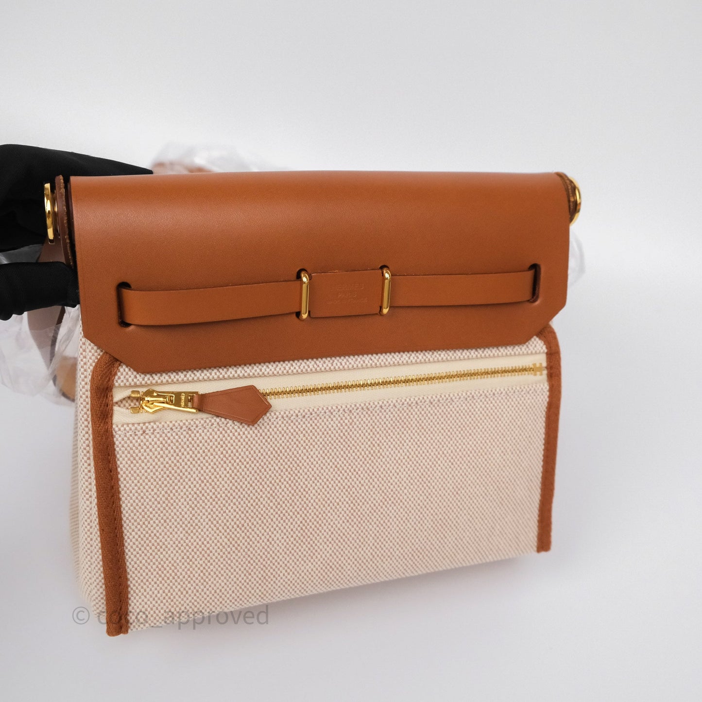 Hermes Mini Herbag Gold Ecru Gold Hardware