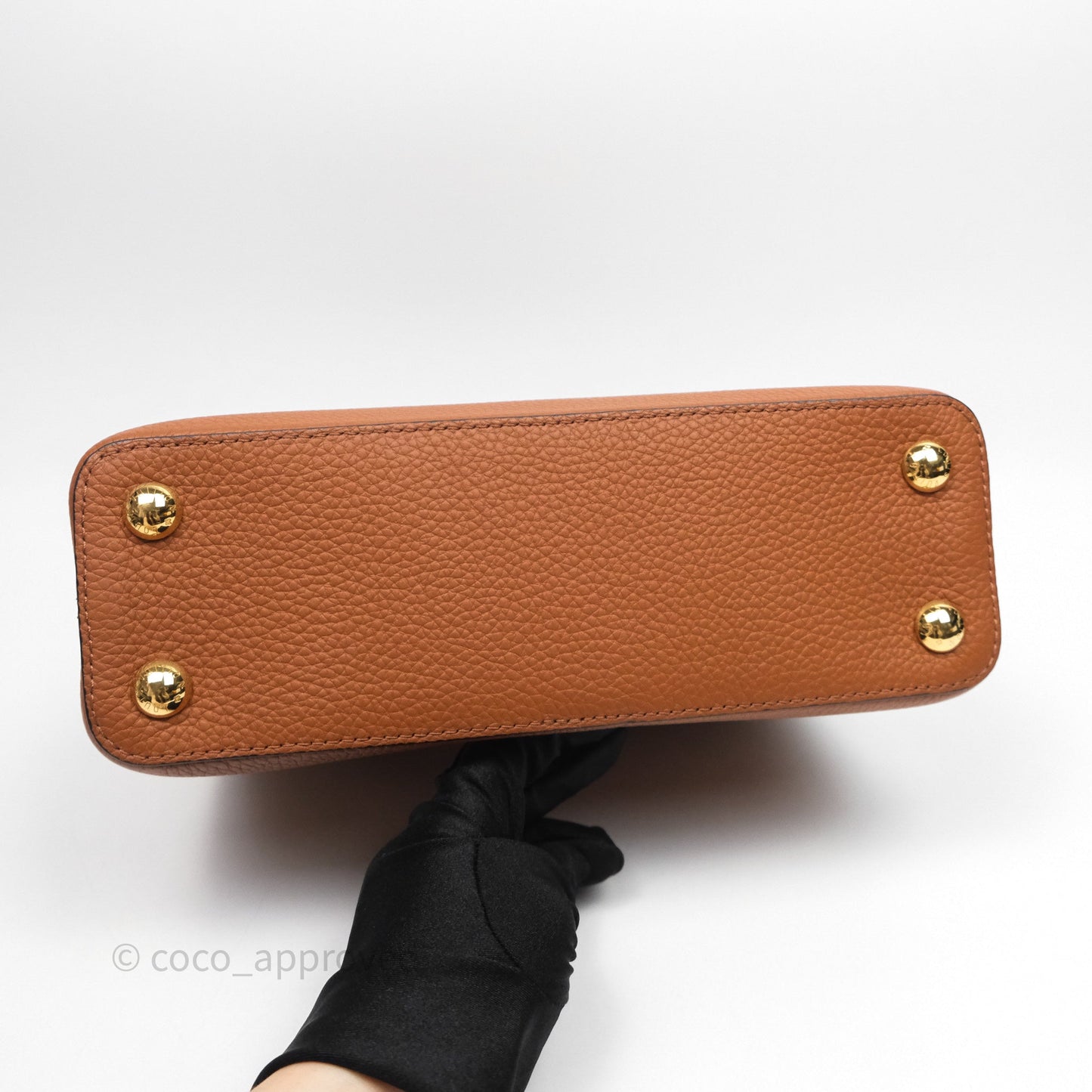 Louis Vuitton Taurillon Capucines BB Tan Gold Hardware