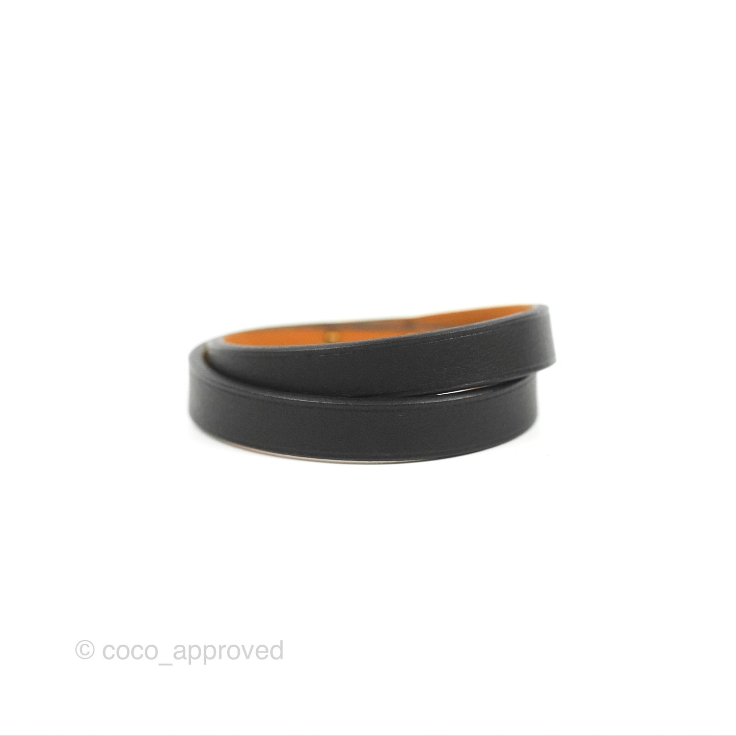 Hermès Mini Kelly Double Tour Bracelet Black Swift Gold Hardware