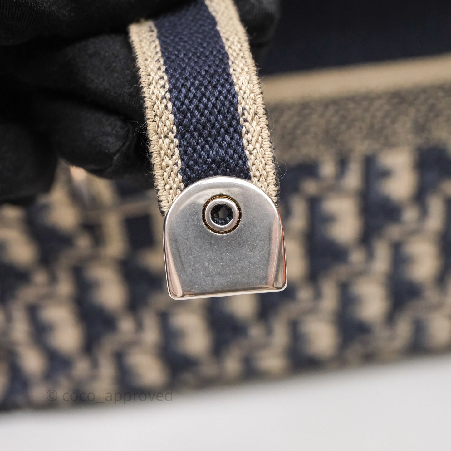 Christian Dior Medium DiorCamp Messenger Bag Oblique Embroidery Blue
