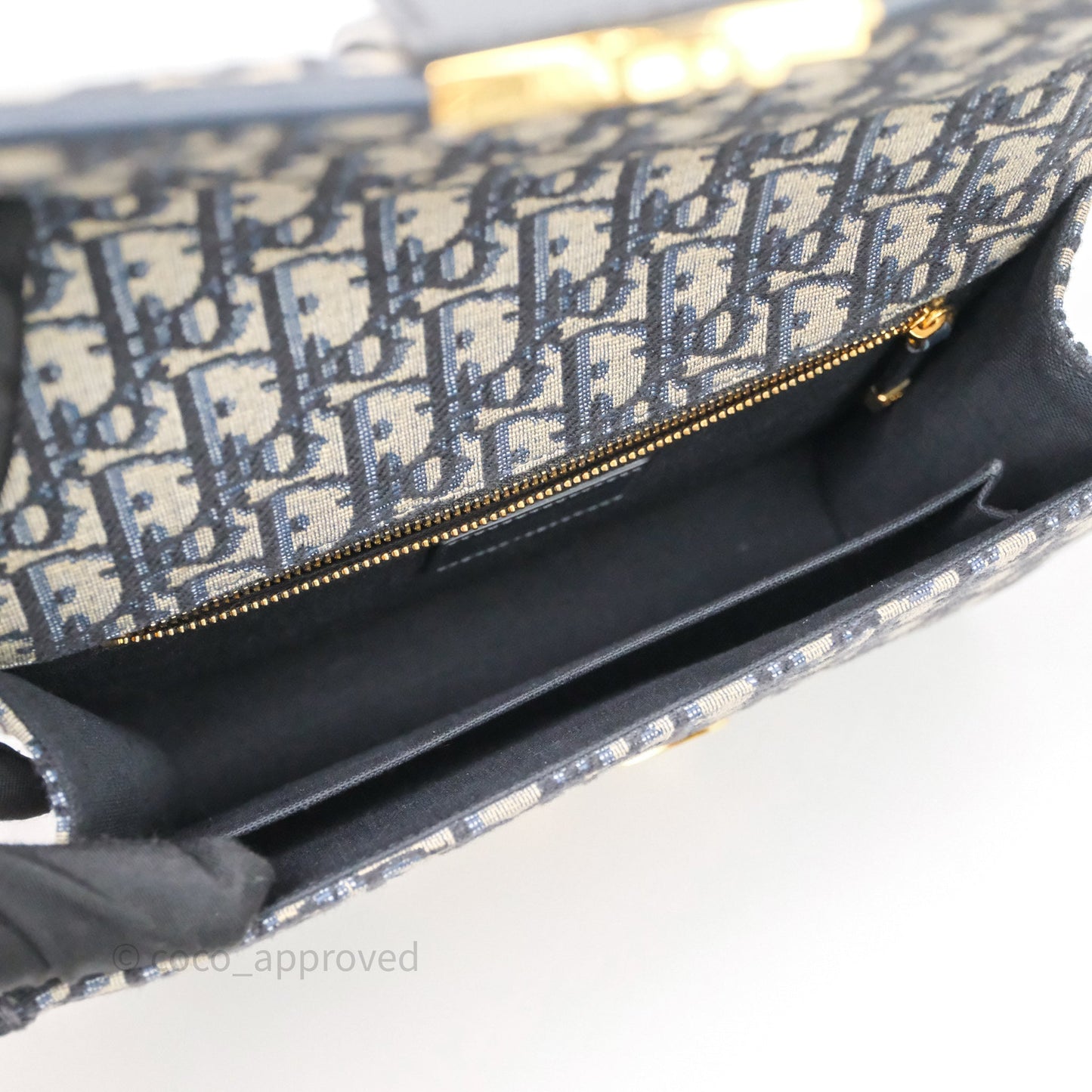 Christian Dior 30 Montaigne Bag Blue Dior Oblique Jacquard Dior