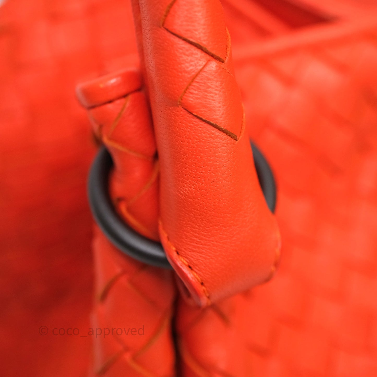 Bottega Veneta Nappa Intrecciato Parachute Tote Bag Orange