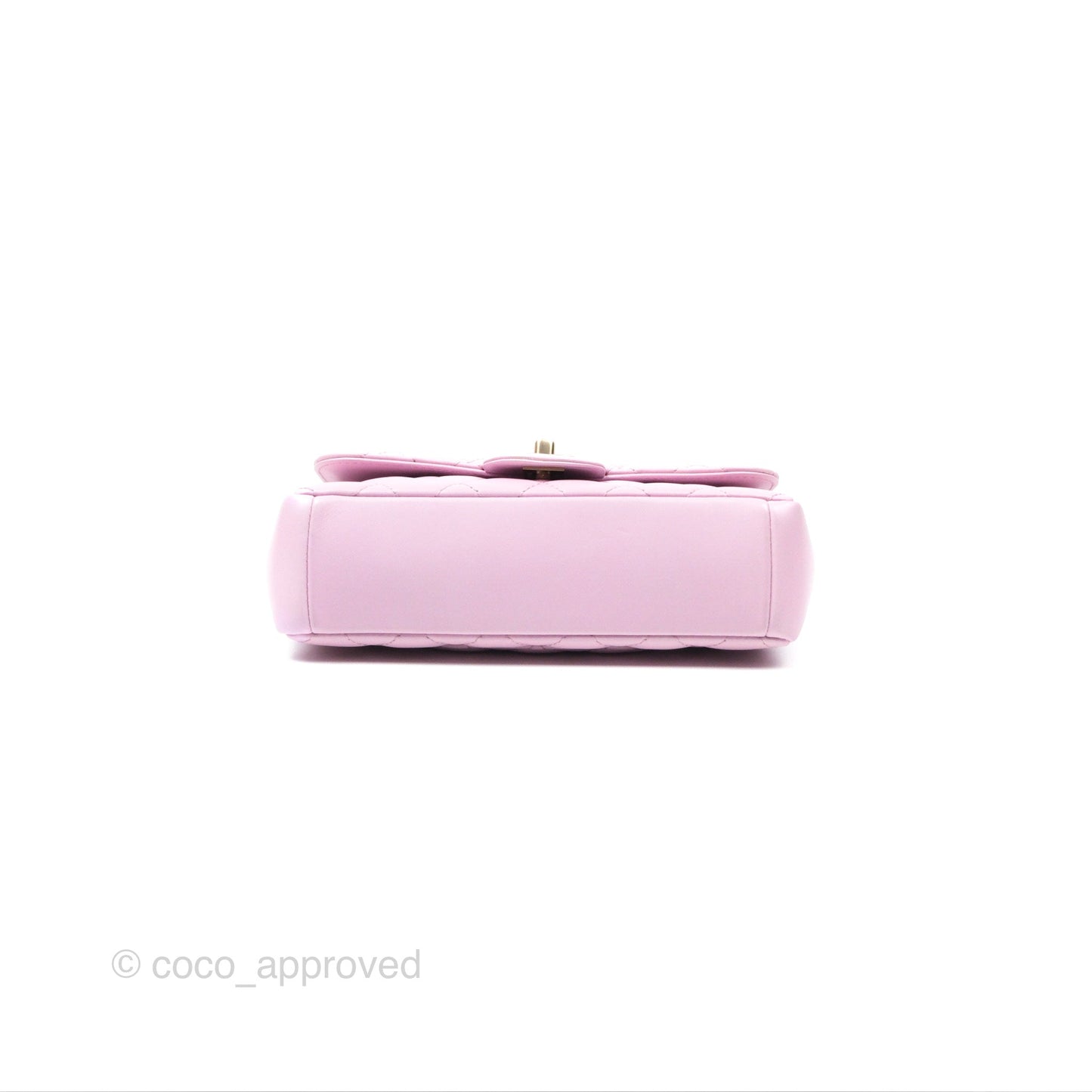 Chanel Quilted Flap Bag Pink Lambskin Aged Gold Hardware