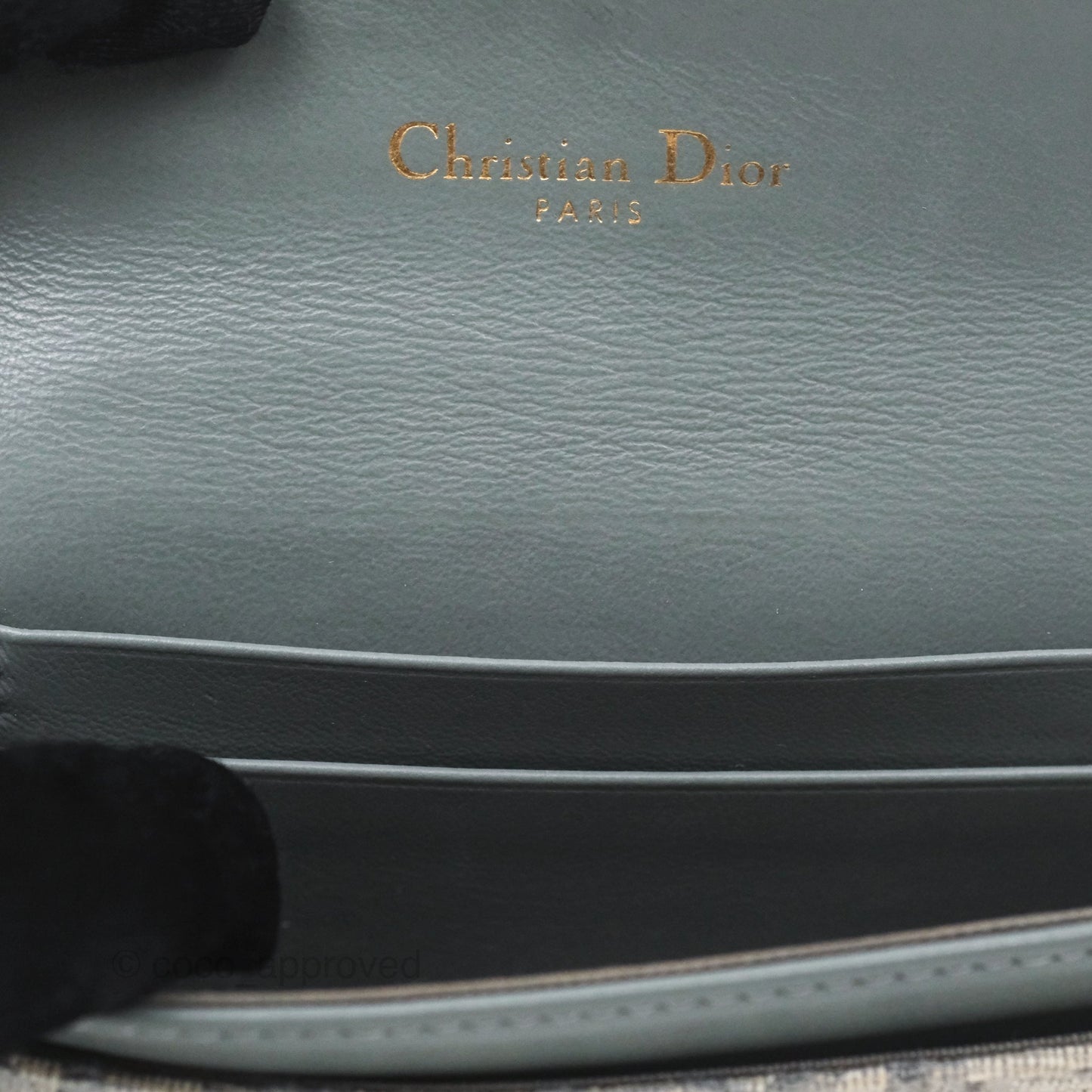 Christian Dior Saddle Bloom Card Holder Gray Dior Oblique Jacquard