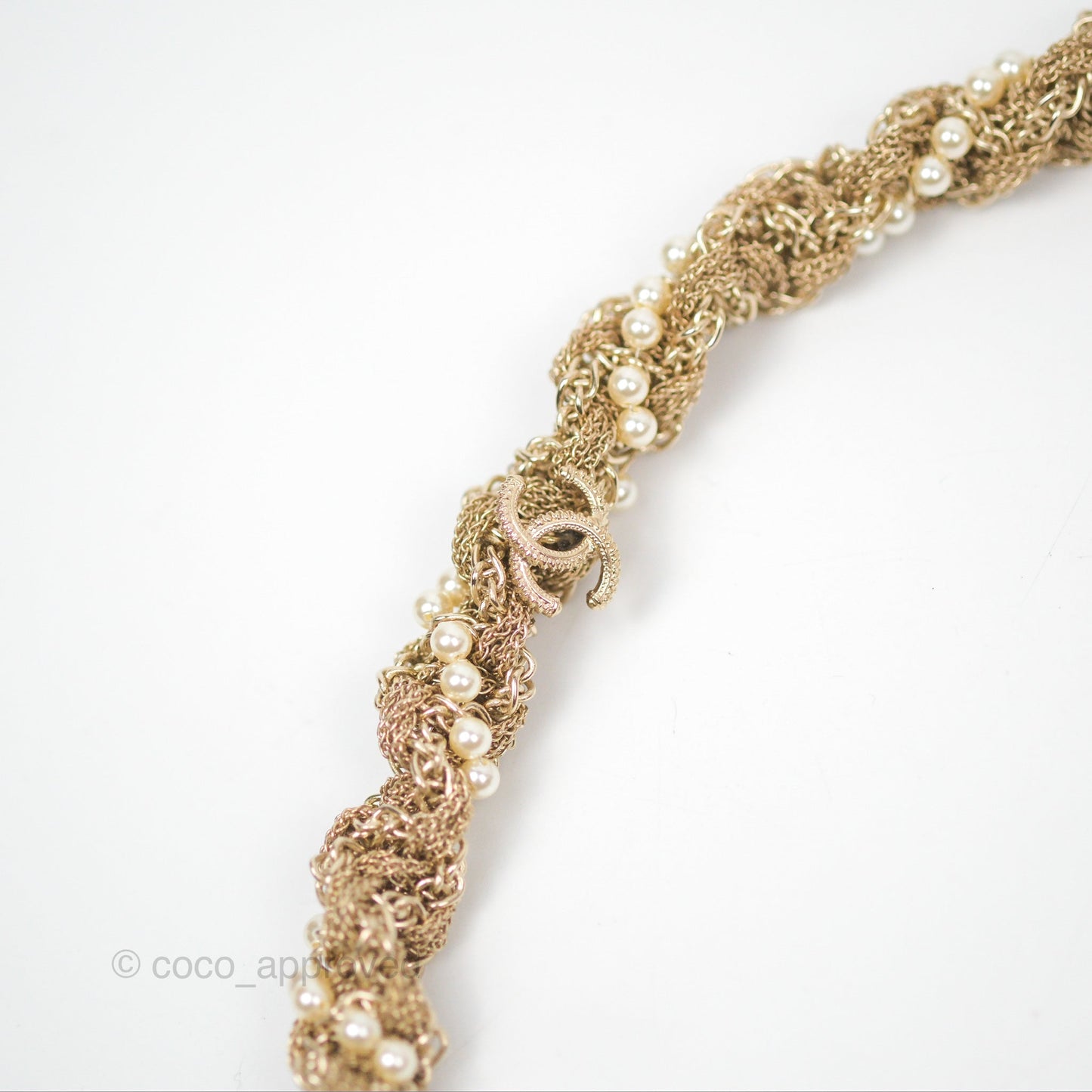 Chanel Long CC Necklace Gold Tone 18A