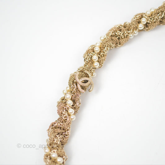 Chanel Long CC Necklace Gold Tone 18A