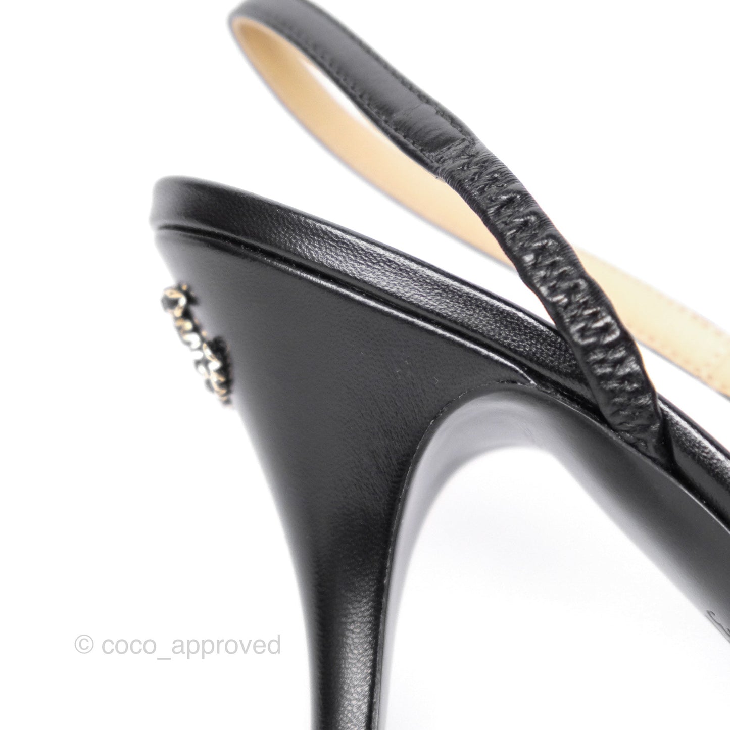 Chanel Toecap Slingback Heels Black Size 37