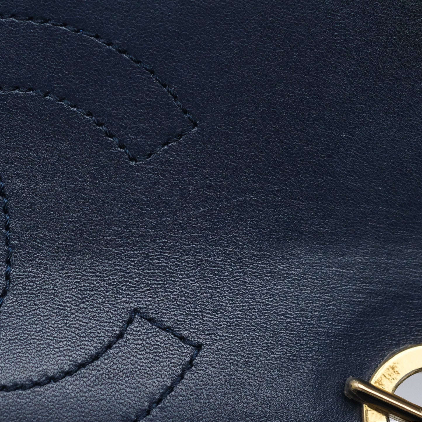 Chanel Small Trendy CC Navy Lambskin Gold Hardware