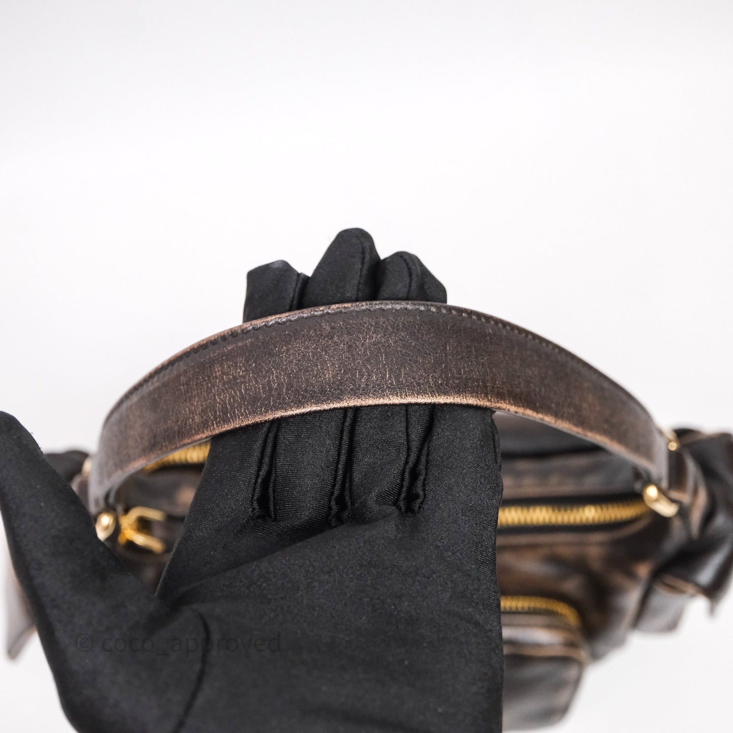 Miumiu Nappa leather Pocket bag Coffee