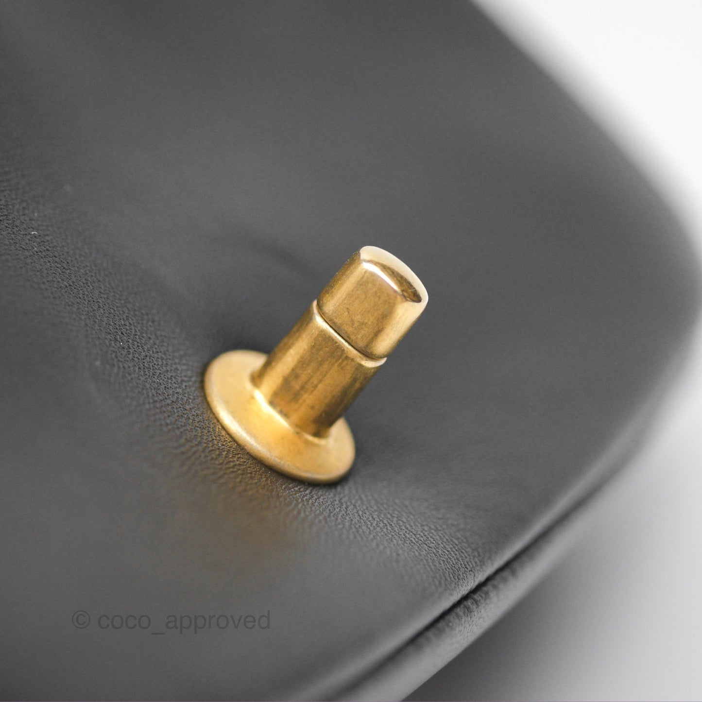 Chanel Small Chain Flap Bag Black Lambskin Aged Gold Hardware 22A