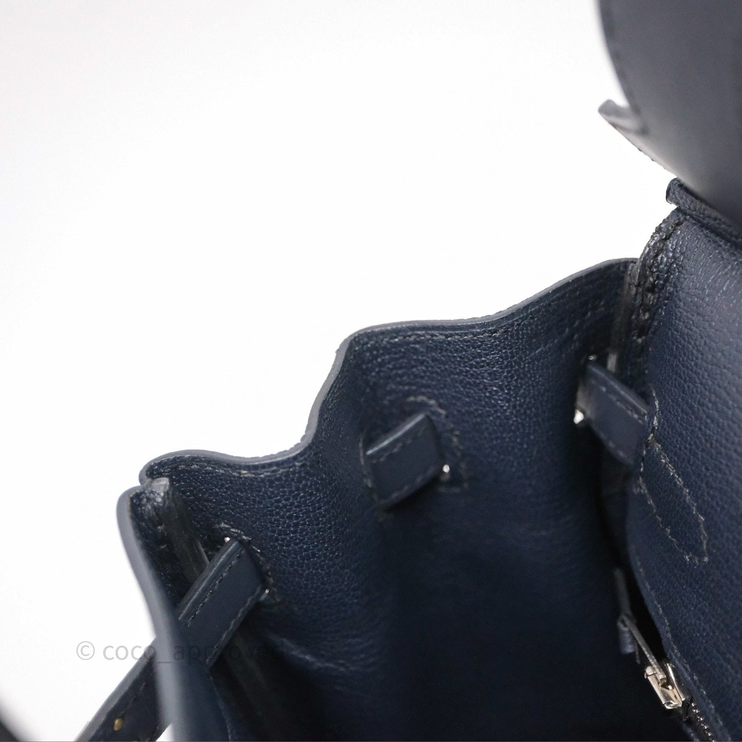 Hermes Birkin 25 Indigo Blue Swift Palladium Hardware