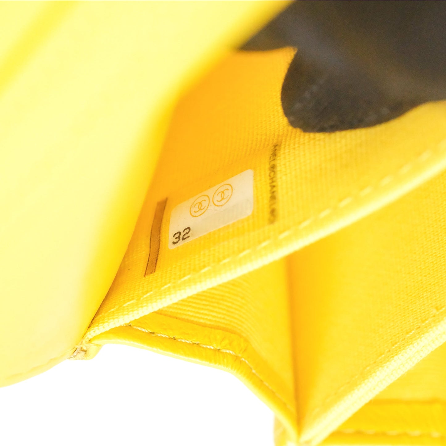 Chanel Lacquered Chain Mini WOC Yellow Lambskin