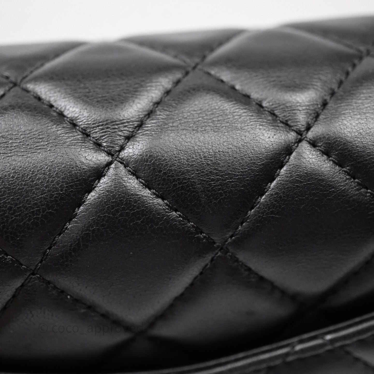 Chanel Pearl Crush Mini Square Quilted Black Lambskin Aged Gold Hardware