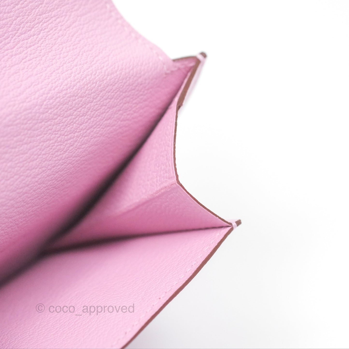 Hermès Kelly Pocket Compact Wallet Mauve Sylvester Palladium Hardware