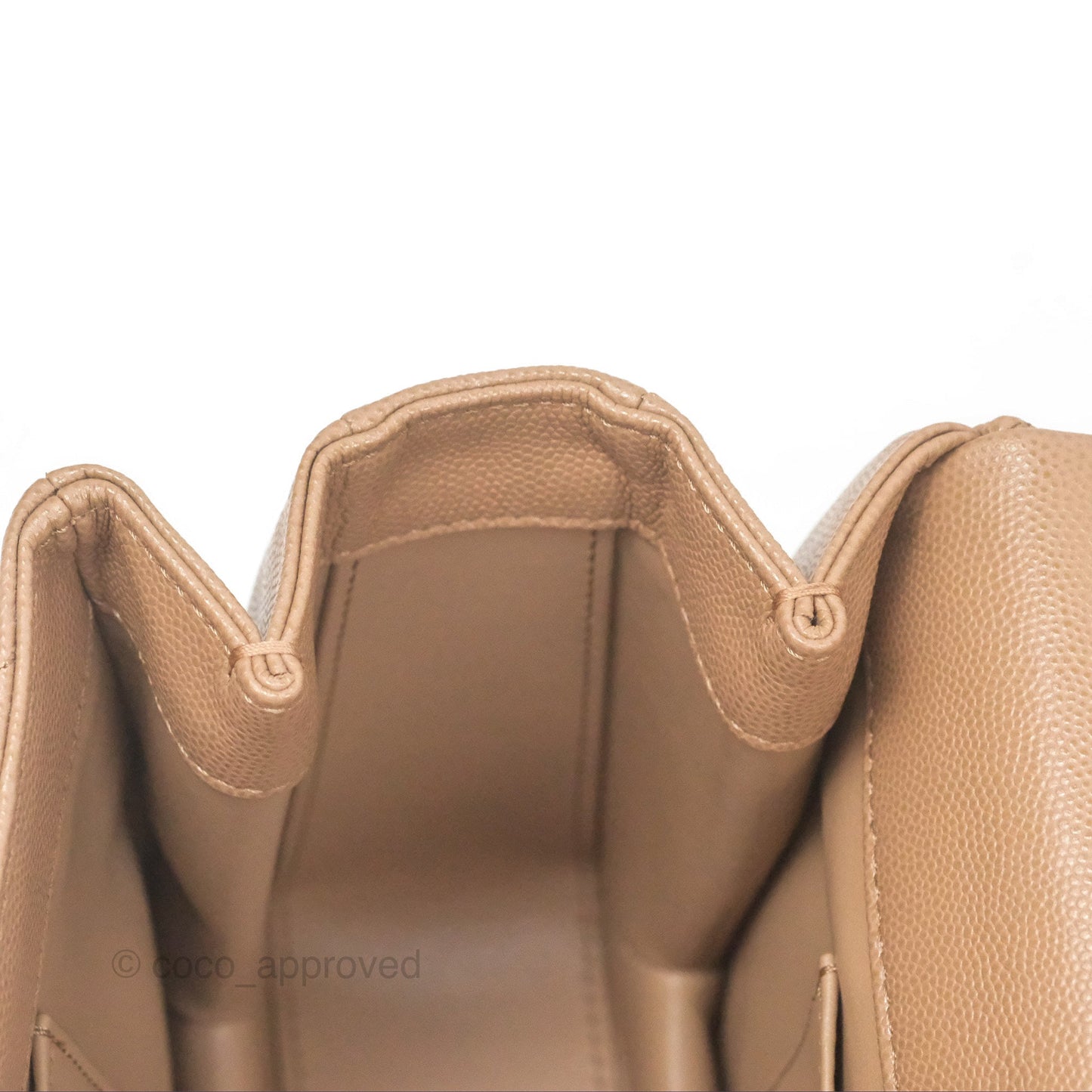Chanel Coco First Dark Beige Flap Bag Caviar Gold Hardware 22K