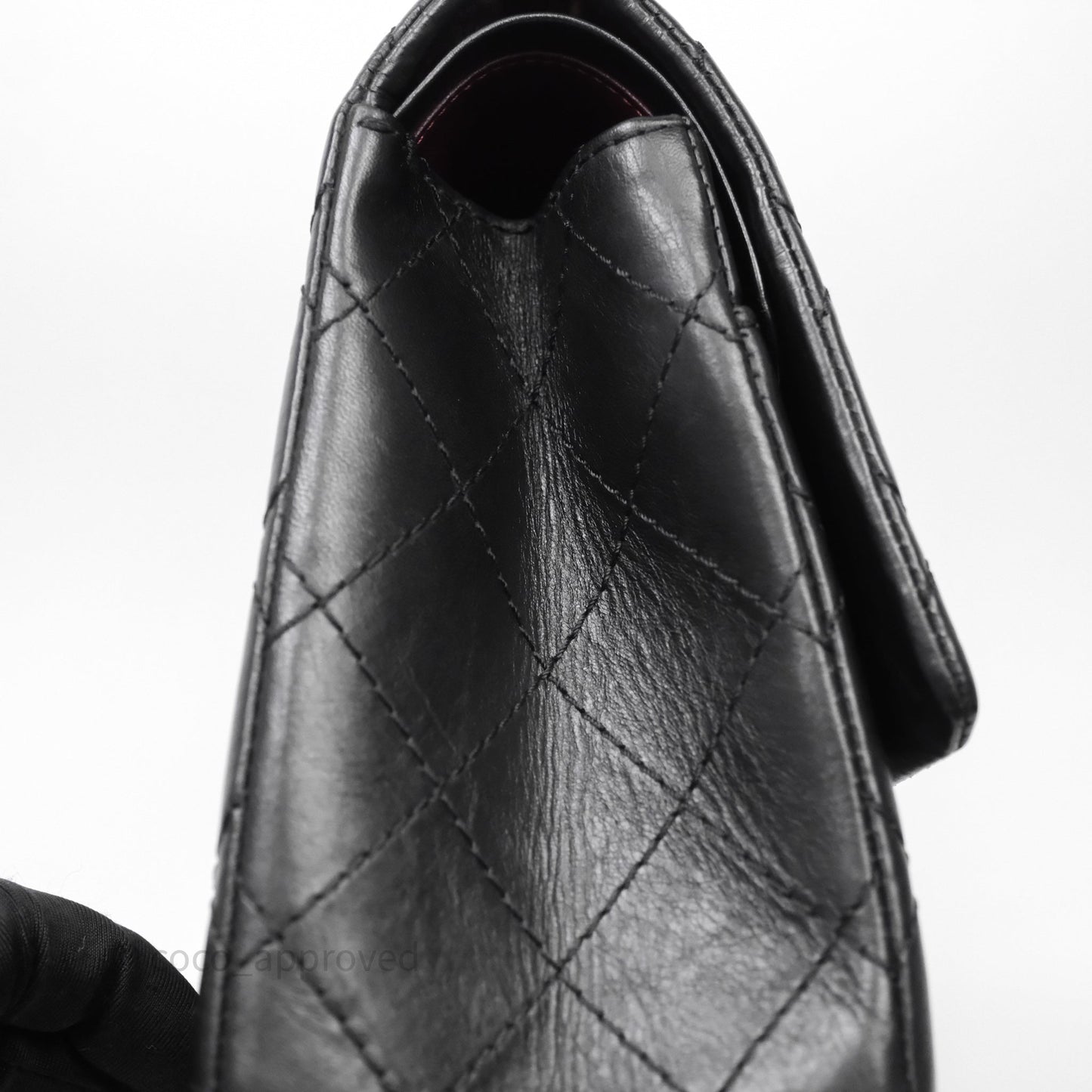 Chanel Reissue 226 Quilted Aged Calfskin Black Aged Gold Hardware