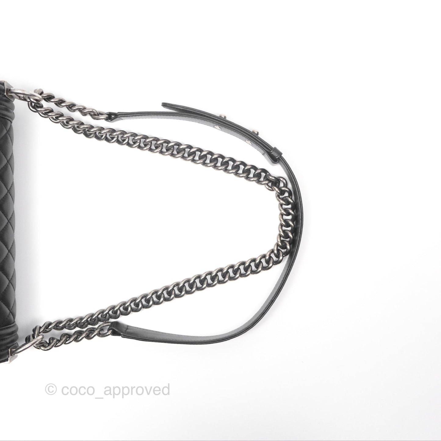 Chanel Medium Boy Quilted Black Lambskin Ruthenium Hardware