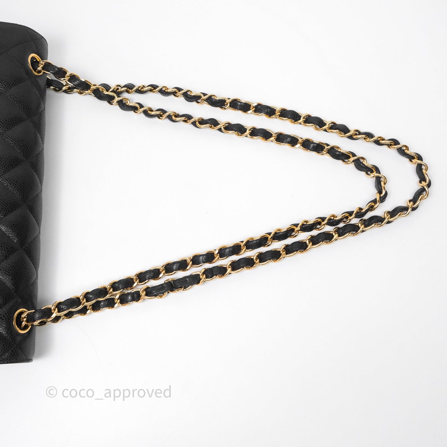 Chanel Jumbo Double Flap Black Caviar Gold Hardware⁣⁣