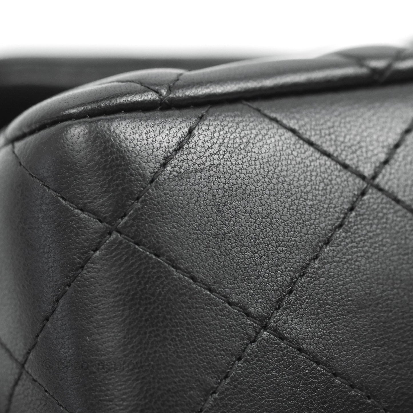 Chanel Quilted Mini Rectangular Flap Black Lambskin Silver Hardware