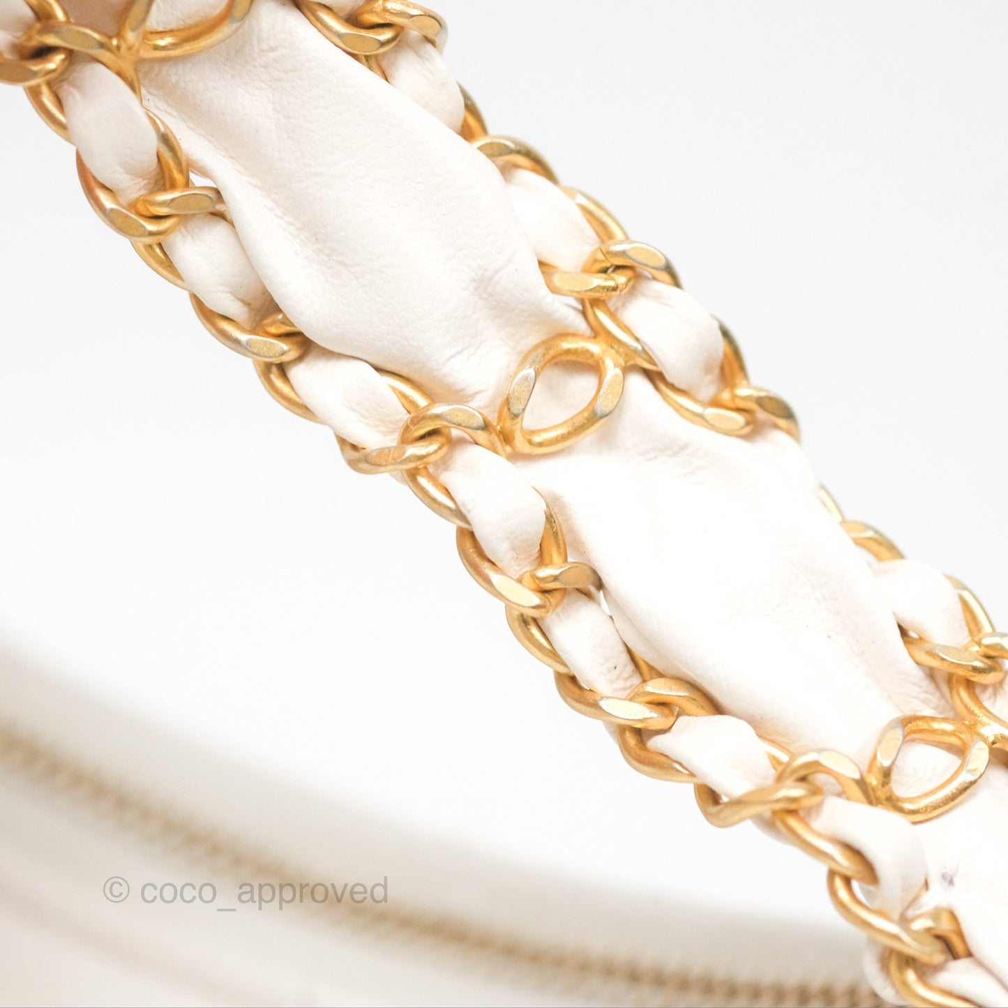 Chanel Hobo Bag White Aged Calfskin Aged Gold Hardware