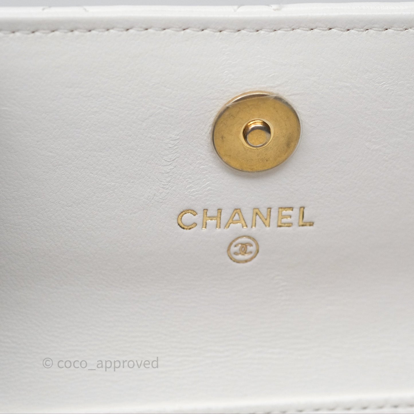 Chanel Mini Pearl Crush Clutch With Chain Belt Bag White Aged Gold Hardware