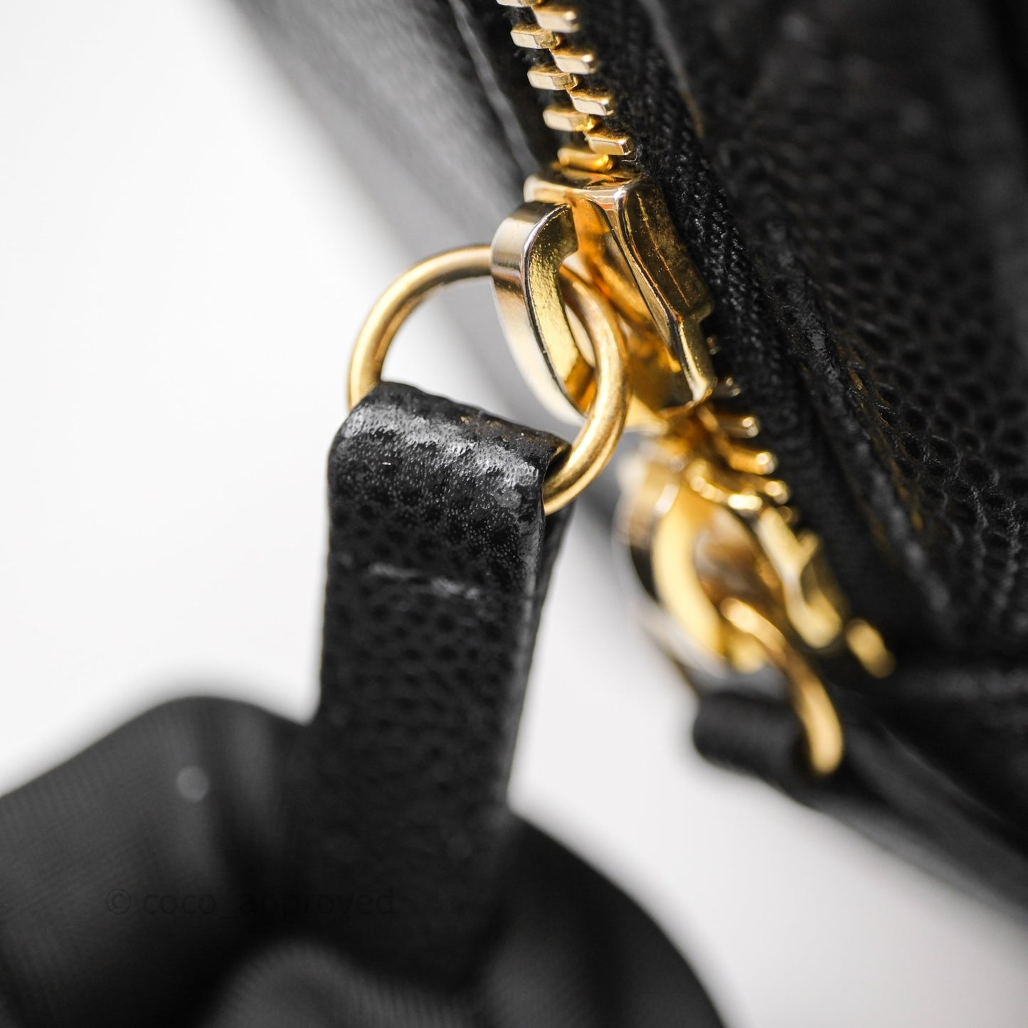 Chanel CC Top Handle Vanity Case Black Caviar Gold Hardware 23P
