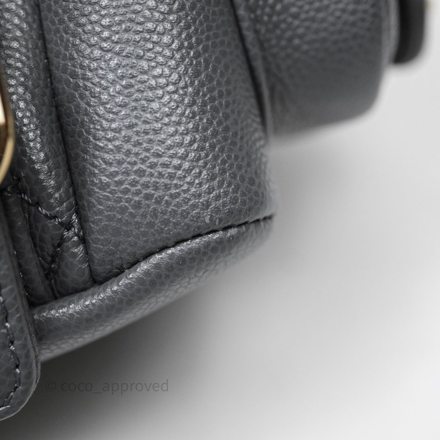 Chanel Small Duma Backpack Dark Grey Caviar Gold Hardware 23K