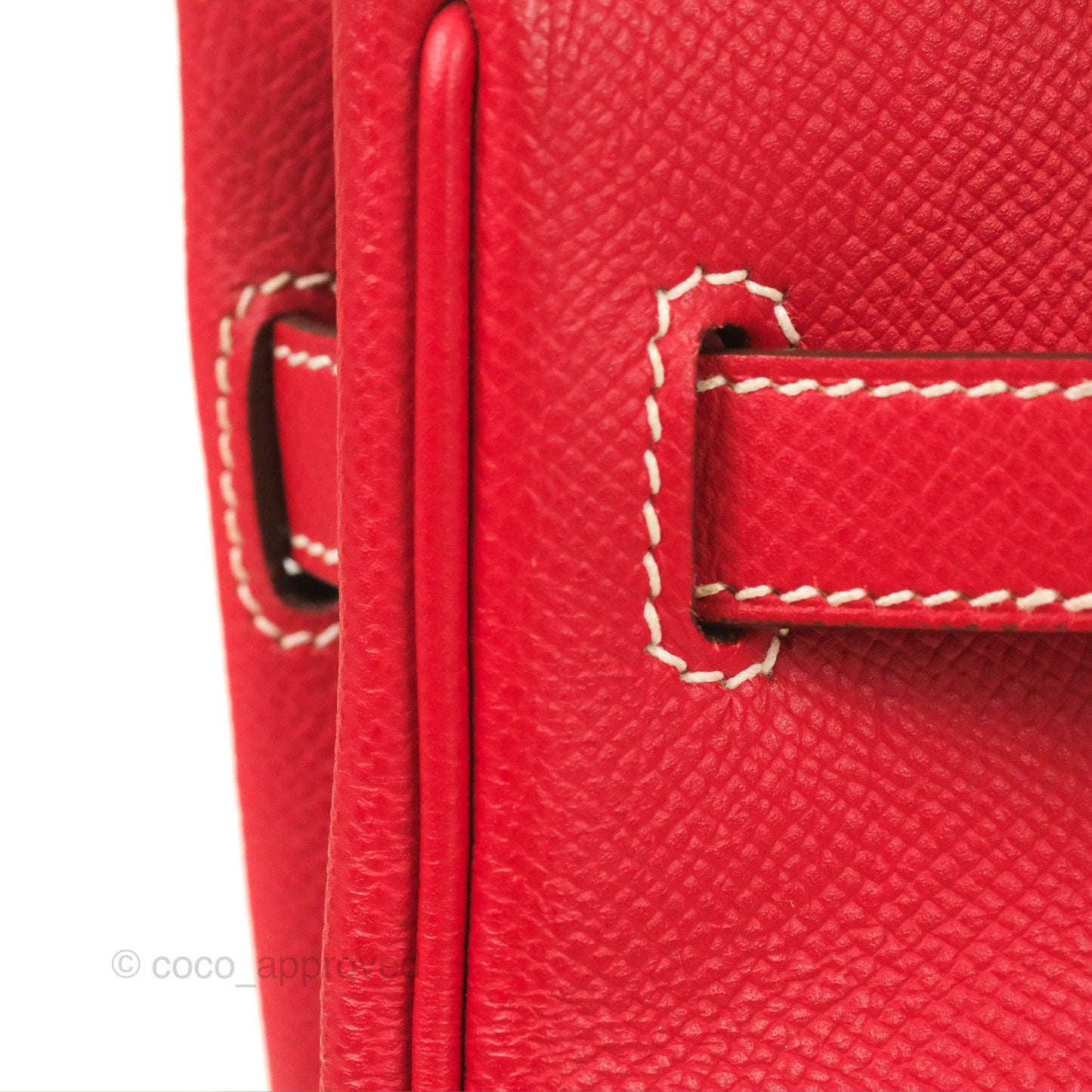 Hermès Candy Birkin 30 Rouge Casque/Blue Thalassa Epsom Permabrass Hardware